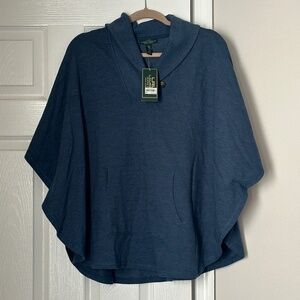 Lauren Ralph Lauren Cowl neck Poncho NEW WITH TAGS Med/Large Heather Indigo